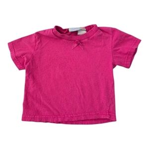 Vintage 1990s Playette Classic Boxy Fuschia Pink Solid T-Shirt